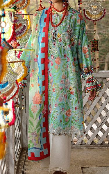 Zaha Light Blue Lawn Suit | Pakistani Lawn Dress in USA- Image 1