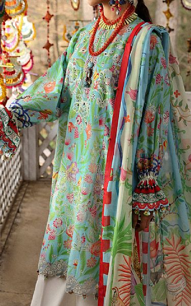 Zaha Light Blue Lawn Suit | Pakistani Lawn Dress in USA- Image 2