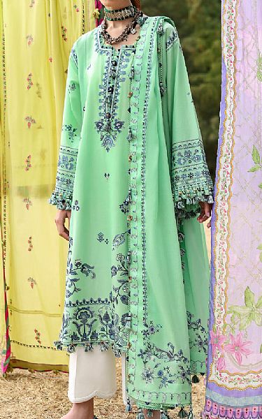 Zaha Mint Green Lawn Suit | Pakistani Lawn Dress in USA- Image 1