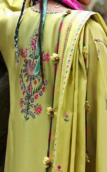Zaha Light Olive Green Lawn Suit | Pakistani Lawn Dress in USA- Image 2