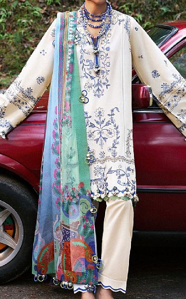 Zaha Off White Lawn Suit | Pakistani Lawn Dress in USA- Image 1