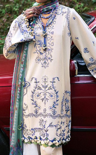Zaha Off White Lawn Suit | Pakistani Lawn Dress in USA- Image 2