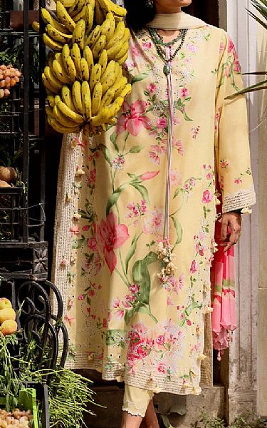 Zaha Cream Lawn Suit | Pakistani Lawn Dress in USA- Image 1