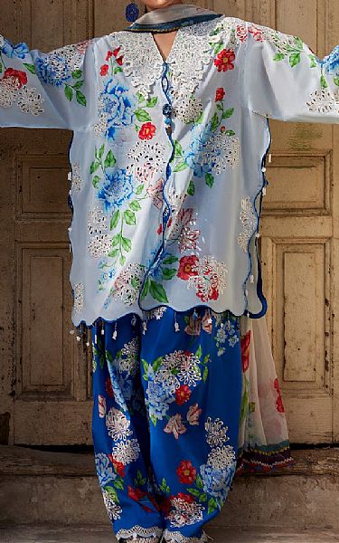 Zaha Blue Lawn Suit | Pakistani Lawn Dress in USA- Image 1