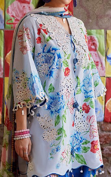 Zaha Blue Lawn Suit | Pakistani Lawn Dress in USA- Image 2