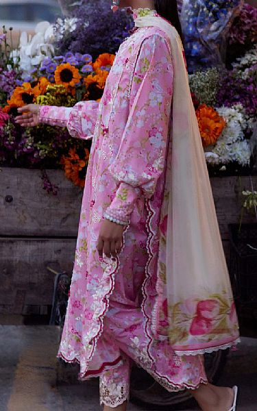 Zaha Pink Lawn Suit | Pakistani Lawn Dress in USA- Image 2