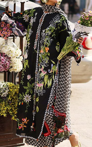 Zaha Black Lawn Suit | Pakistani Lawn Dress in USA- Image 1