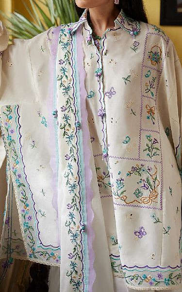 Zaha Off White Lawn Suit | Pakistani Lawn Dress in USA- Image 2