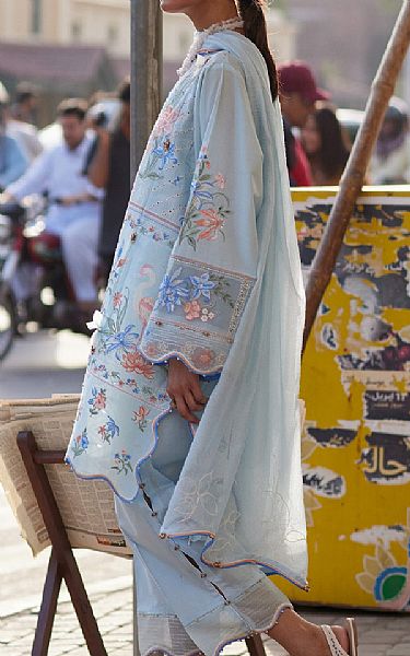 Zaha Light Blue Lawn Suit | Pakistani Lawn Dress in USA- Image 2