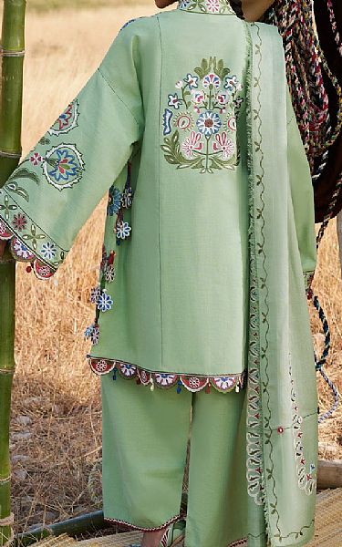 Zaha Light Green Khaddar Suit | Pakistani Winter Dresses in USA- Image 2