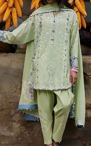 Zaha Light Green Lawn Suit | Pakistani Lawn Dress in USA- Image 1