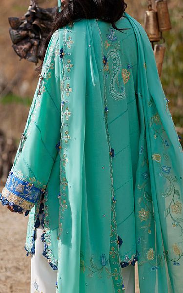 Zaha Aqua Lawn Suit | Pakistani Lawn Dress in USA- Image 2
