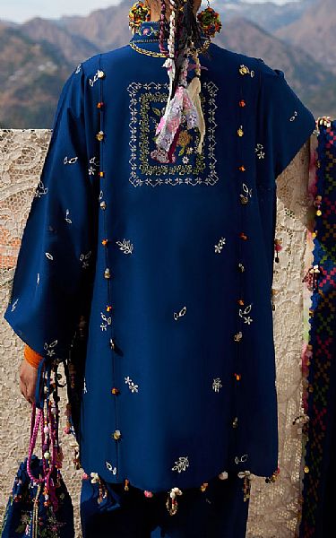 Zaha Navy Blue Lawn Suit | Pakistani Lawn Dress in USA- Image 2