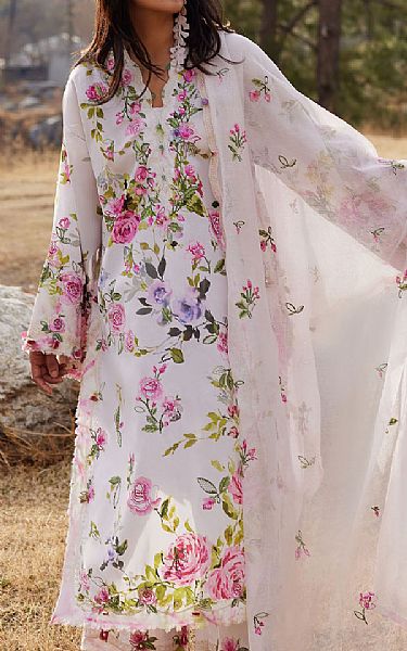 Zaha Off-white Lawn Suit | Pakistani Lawn Dress in USA- Image 1
