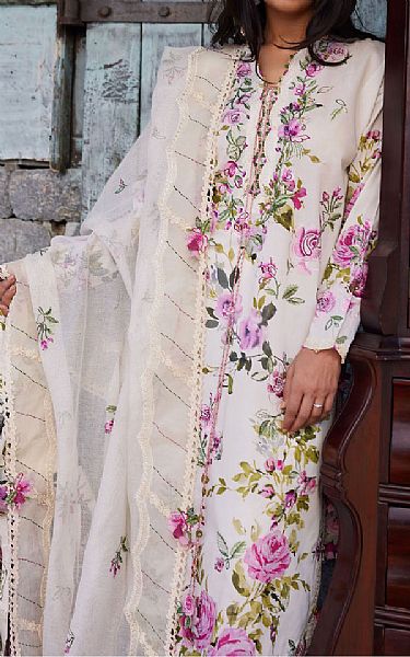 Zaha White Lawn Suit | Pakistani Lawn Dress in USA- Image 2
