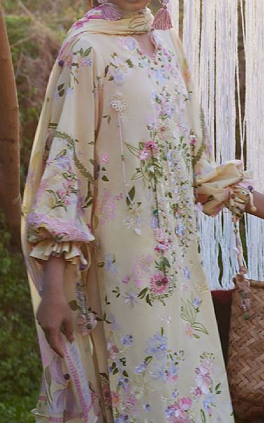 Zaha Ivory Lawn Suit | Pakistani Lawn Dress in USA- Image 2