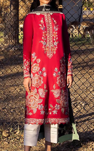 Zaha Crimson Lawn Suit | Pakistani Lawn Suits- Image 1
