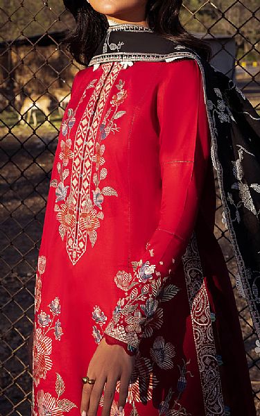 Zaha Crimson Lawn Suit | Pakistani Lawn Suits- Image 2
