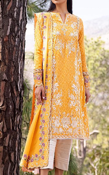 Zaha Golden Yellow Lawn Suit | Pakistani Lawn Suits- Image 1