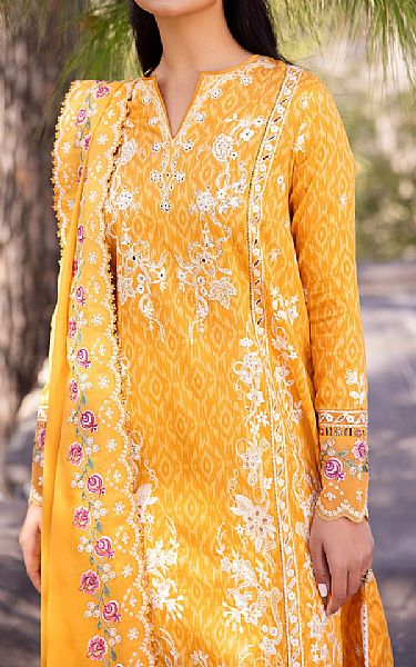 Zaha Golden Yellow Lawn Suit | Pakistani Lawn Suits- Image 2