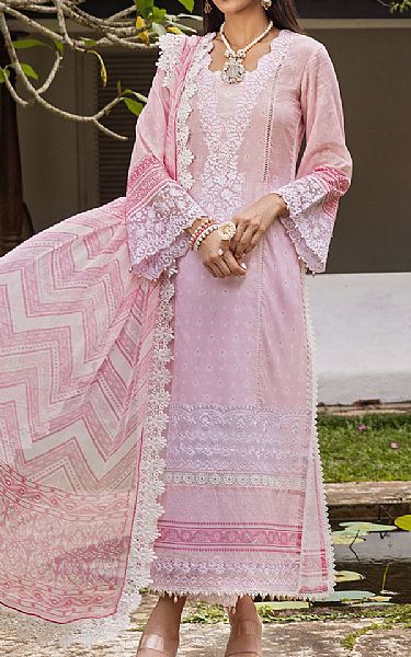 Zainab Chottani Baby Pink Lawn Suit | Pakistani Dresses in USA- Image 1
