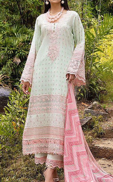 Zainab Chottani Light Green/Baby Pink Lawn Suit | Pakistani Dresses in USA- Image 1