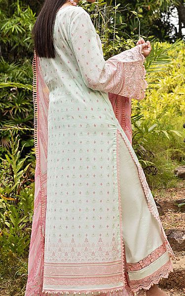 Zainab Chottani Light Green/Baby Pink Lawn Suit | Pakistani Dresses in USA- Image 2