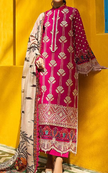 Zainab Chottani Magenta Lawn Suit | Pakistani Lawn Dress in USA- Image 1