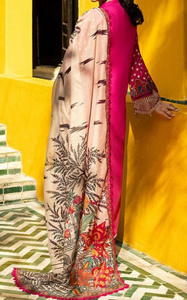 Zainab Chottani Magenta Lawn Suit | Pakistani Lawn Dress in USA- Image 2
