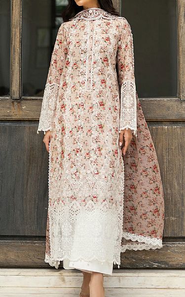 Zainab Chottani Ivory Lawn Suit | Pakistani Lawn Dress in USA- Image 1