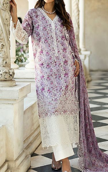 Zainab Chottani Lilac Lawn Suit | Pakistani Lawn Dress in USA- Image 1