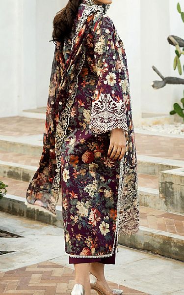 Zainab Chottani Purple Lawn Suit | Pakistani Lawn Dress in USA- Image 2