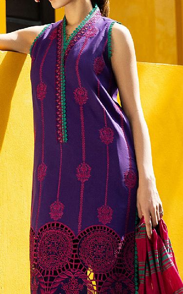 Zainab Chottani Indigo Lawn Suit | Pakistani Lawn Dress in USA- Image 2