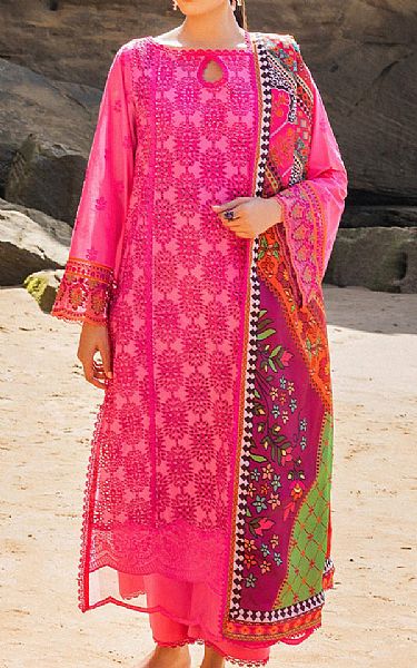 Zainab Chottani Hot Pink Lawn Suit | Pakistani Lawn Suits- Image 1