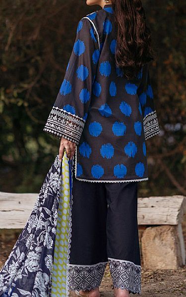 Zainab Chottani Blue/Black Lawn Suit | Pakistani Lawn Dress in USA- Image 2
