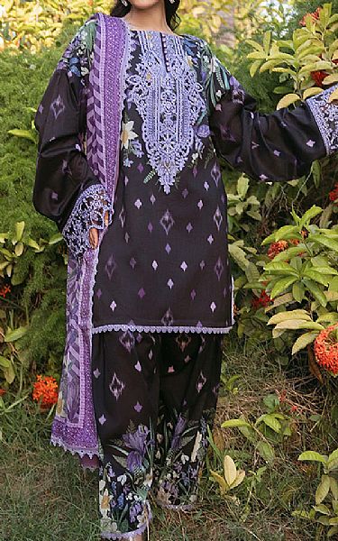 Zainab Chottani Black Lawn Suit | Pakistani Lawn Dress in USA- Image 1