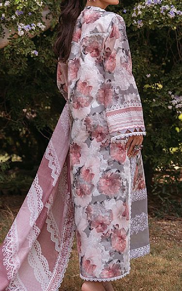 Zainab Chottani Grey/Light Mauve Lawn Suit | Pakistani Lawn Dress in USA- Image 2