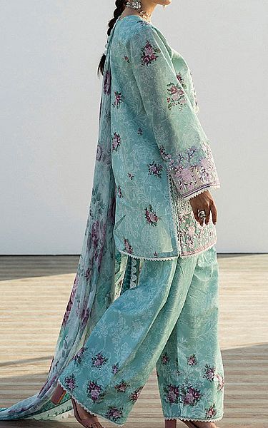 Zainab Chottani Mint Green Lawn Suit | Pakistani Lawn Dress in USA- Image 2