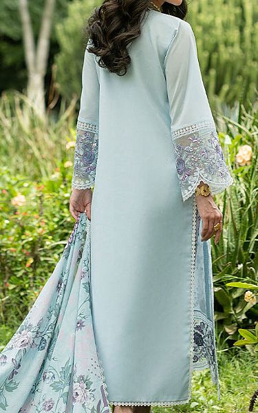 Zainab Chottani Light Turquoise Lawn Suit | Pakistani Lawn Dress in USA- Image 2