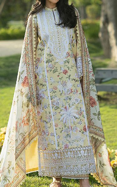 Zainab Chottani Cream Lawn Suit | Pakistani Lawn Dress in USA- Image 1