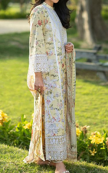 Zainab Chottani Cream Lawn Suit | Pakistani Lawn Dress in USA- Image 2