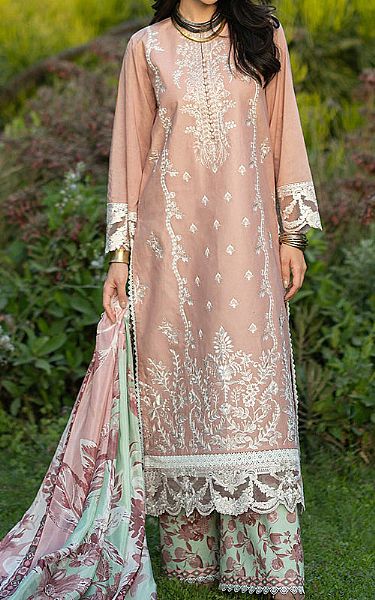 Zainab Chottani Rose Pink Lawn Suit | Pakistani Lawn Dress in USA- Image 1