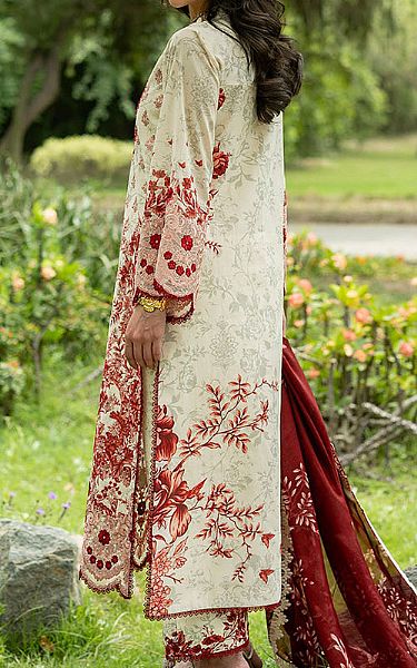 Zainab Chottani Off-white Lawn Suit | Pakistani Lawn Dress in USA- Image 2