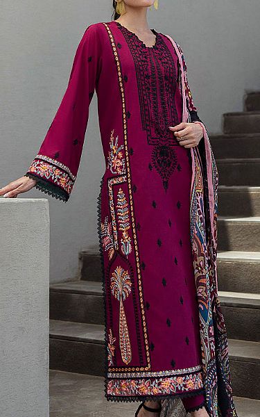 Zainab Chottani Magenta Lawn Suit | Pakistani Lawn Dress in USA- Image 1