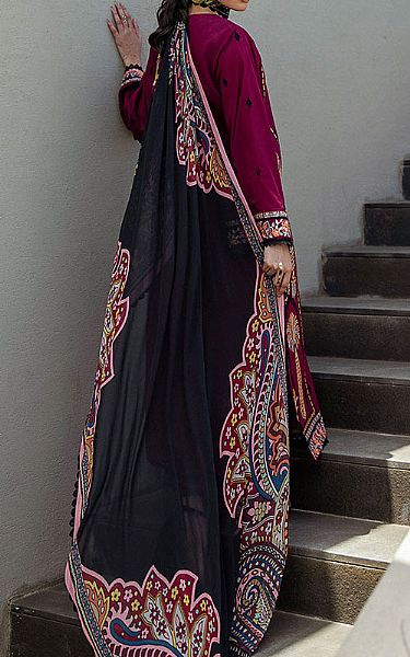 Zainab Chottani Magenta Lawn Suit | Pakistani Lawn Dress in USA- Image 2