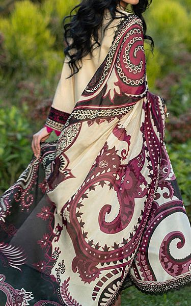 Zainab Chottani Off-white Lawn Suit | Pakistani Lawn Dress in USA- Image 2