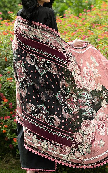 Zainab Chottani Black Lawn Suit | Pakistani Lawn Dress in USA- Image 2