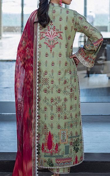 Zainab Chottani Pistachio Lawn Suit | Pakistani Lawn Dress in USA- Image 2