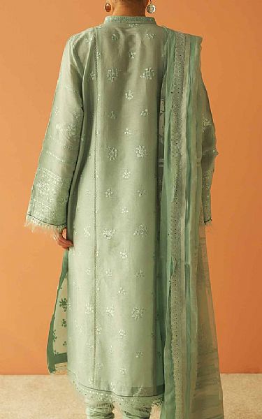 Zara Shahjahan Pistachio Green Jacquard Suit | Pakistani Lawn Suits- Image 2