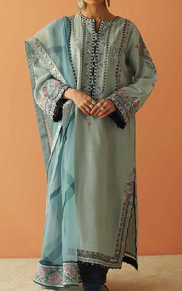 Zara Shahjahan Light Pistachio Jacquard Suit | Pakistani Lawn Suits- Image 1